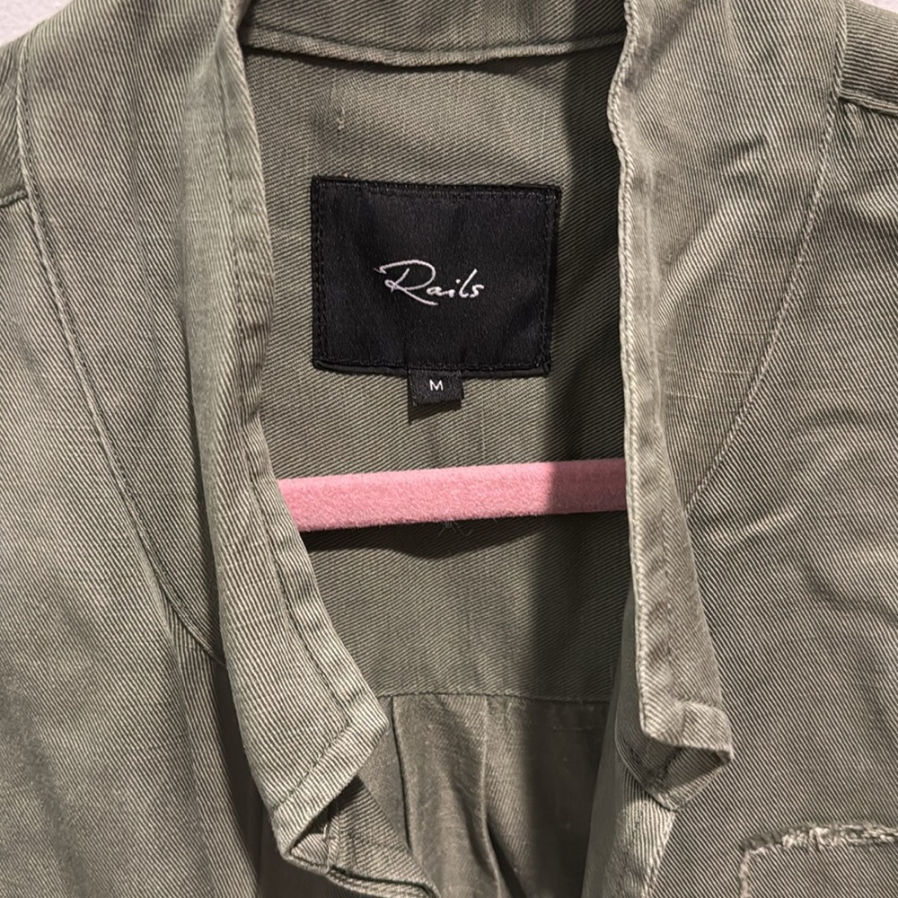 Green Button Up Top - image 6